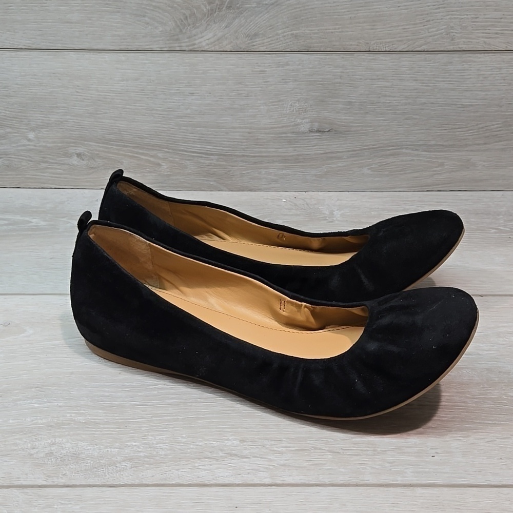 J.Crew Women Leather Loafer Hidden Wedge Mary Jane Clog shoes sz 9